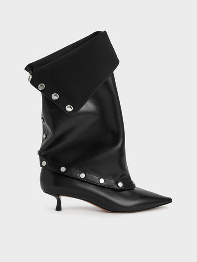 Droptop Convertible Kitten Heel Boots