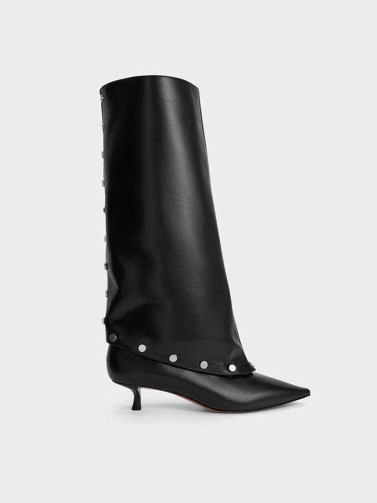 Droptop Convertible Kitten Heel Boots