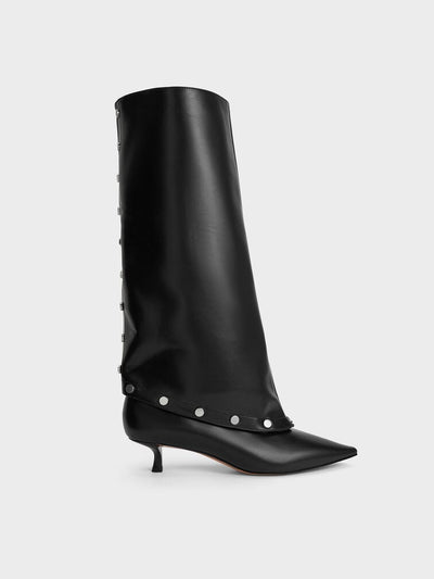 Droptop Convertible Kitten Heel Boots