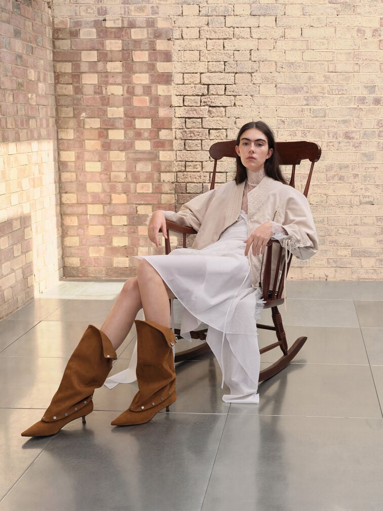 Droptop Convertible Kitten Heel Boots