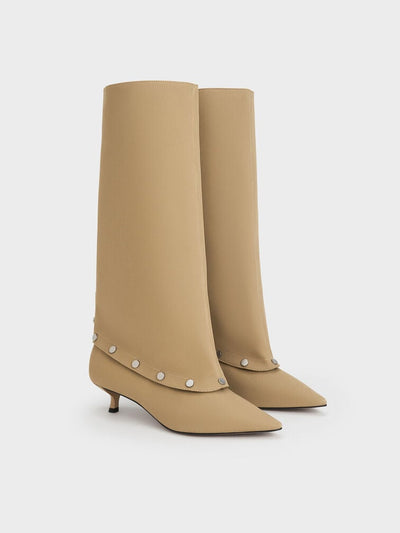 Droptop Convertible Kitten Heel Boots