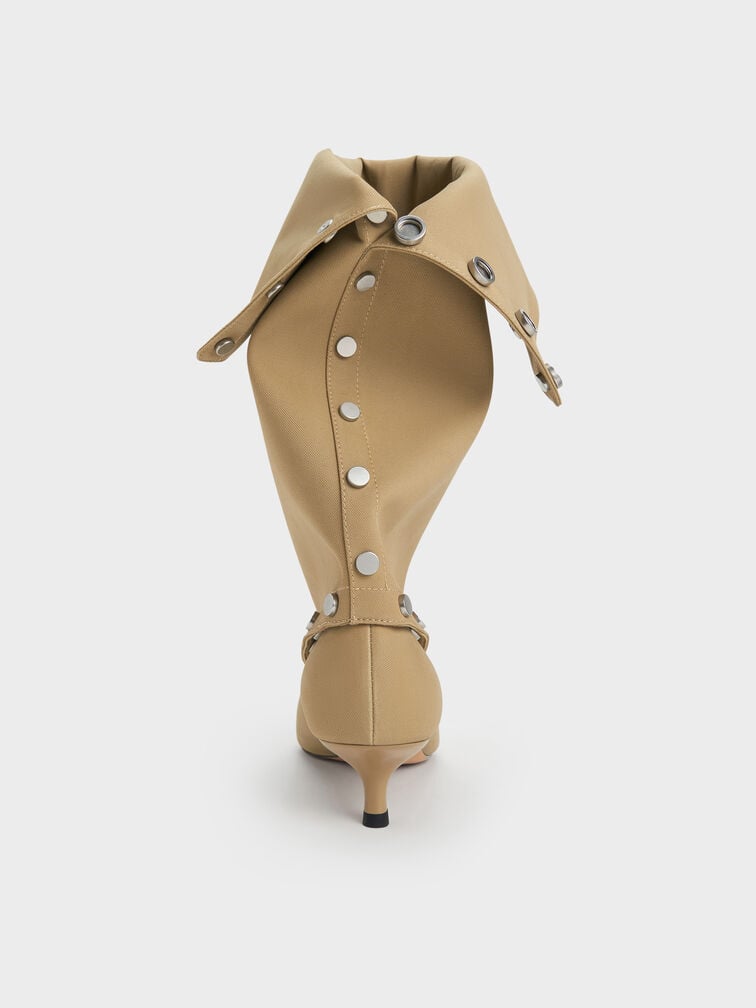 Droptop Convertible Kitten Heel Boots