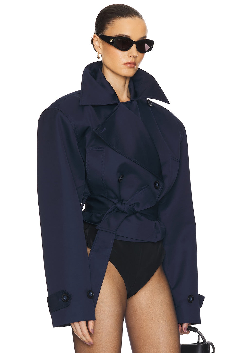 Flambeaux Oversized Cropped Trench